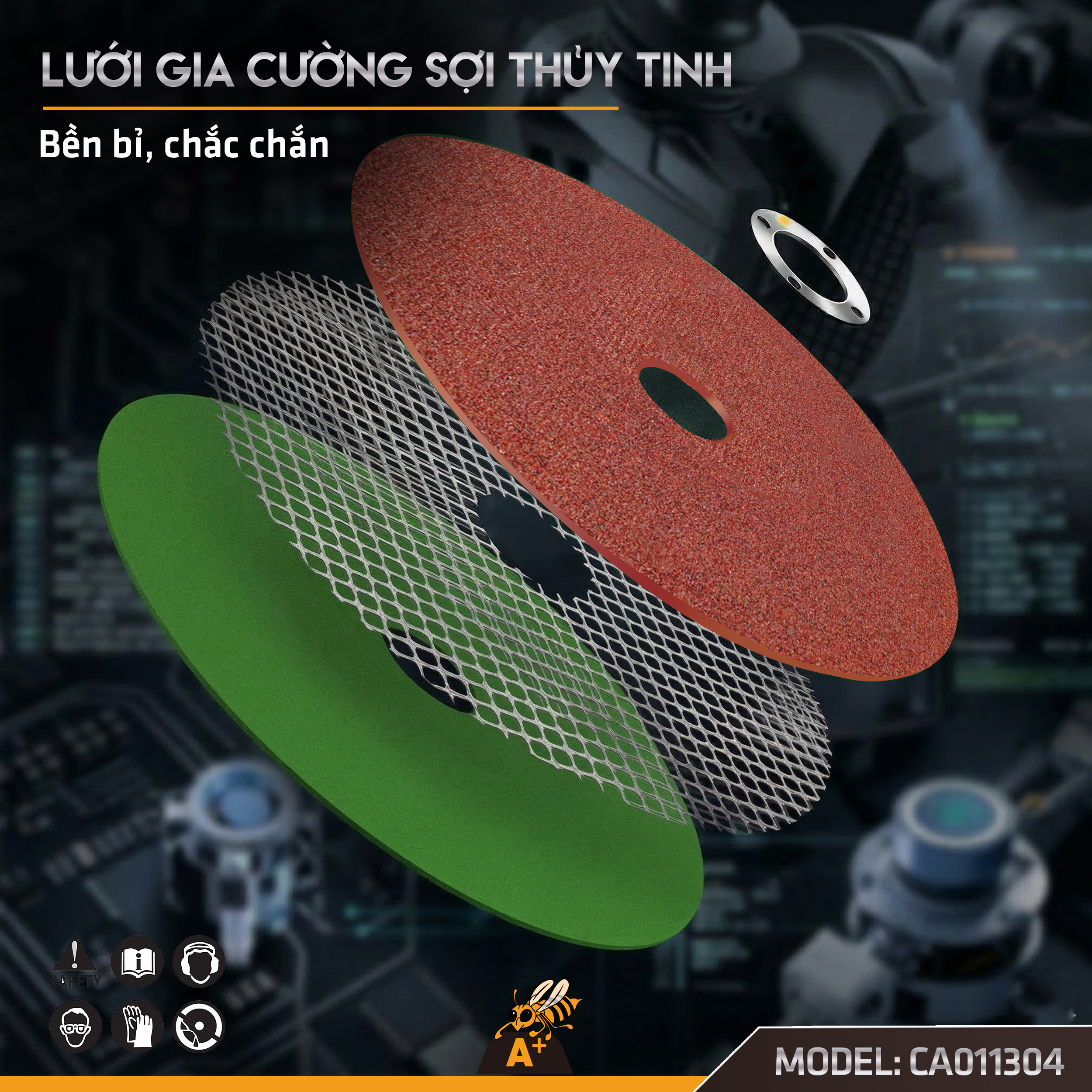 CA011304 - ĐÁ CẮT KIM LOẠI CẮT INOX COROLLA 1071.2MM (HAI MÀU) 4