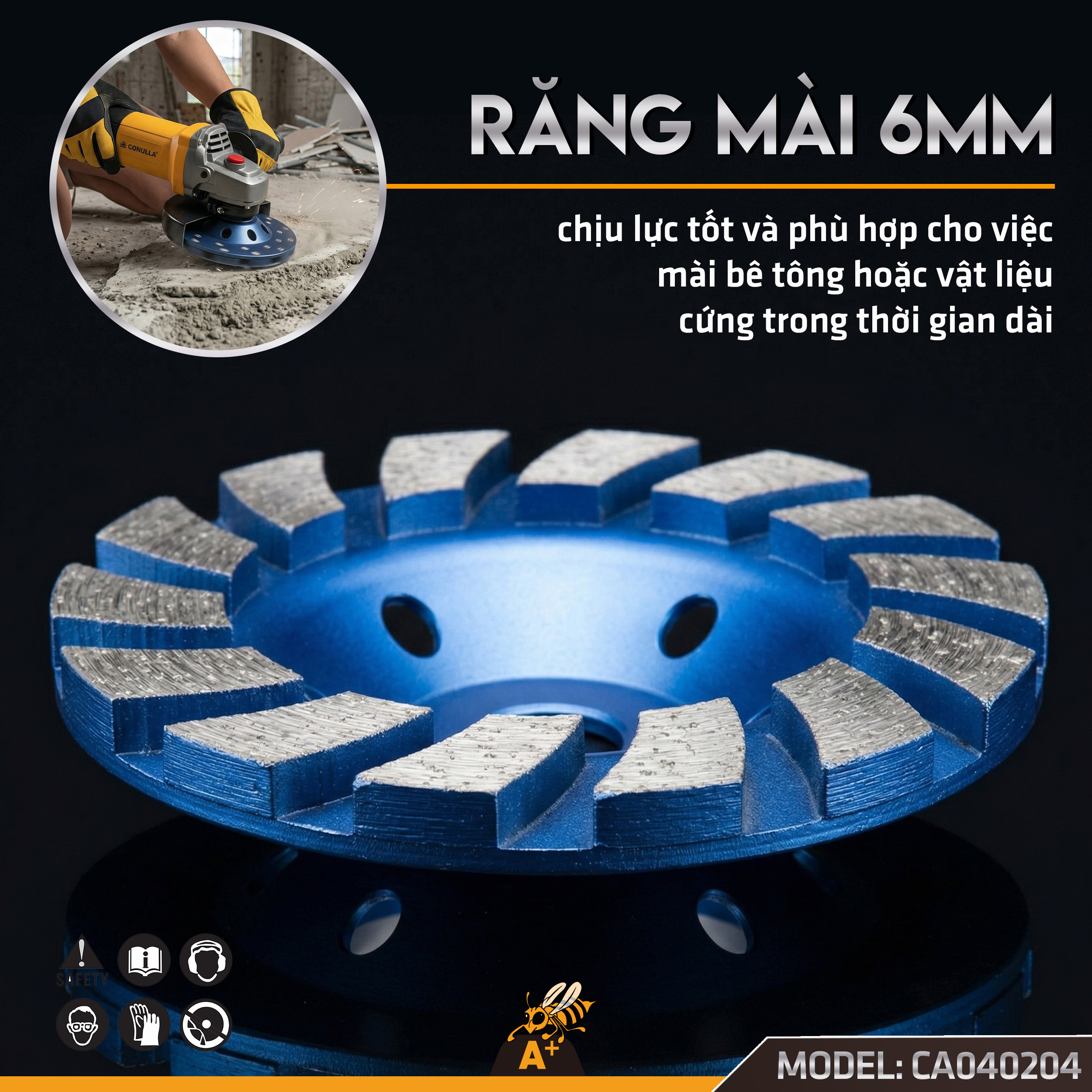 CA040204- BÁT MÀI BÊ TÔNG XANH - 100mm 6