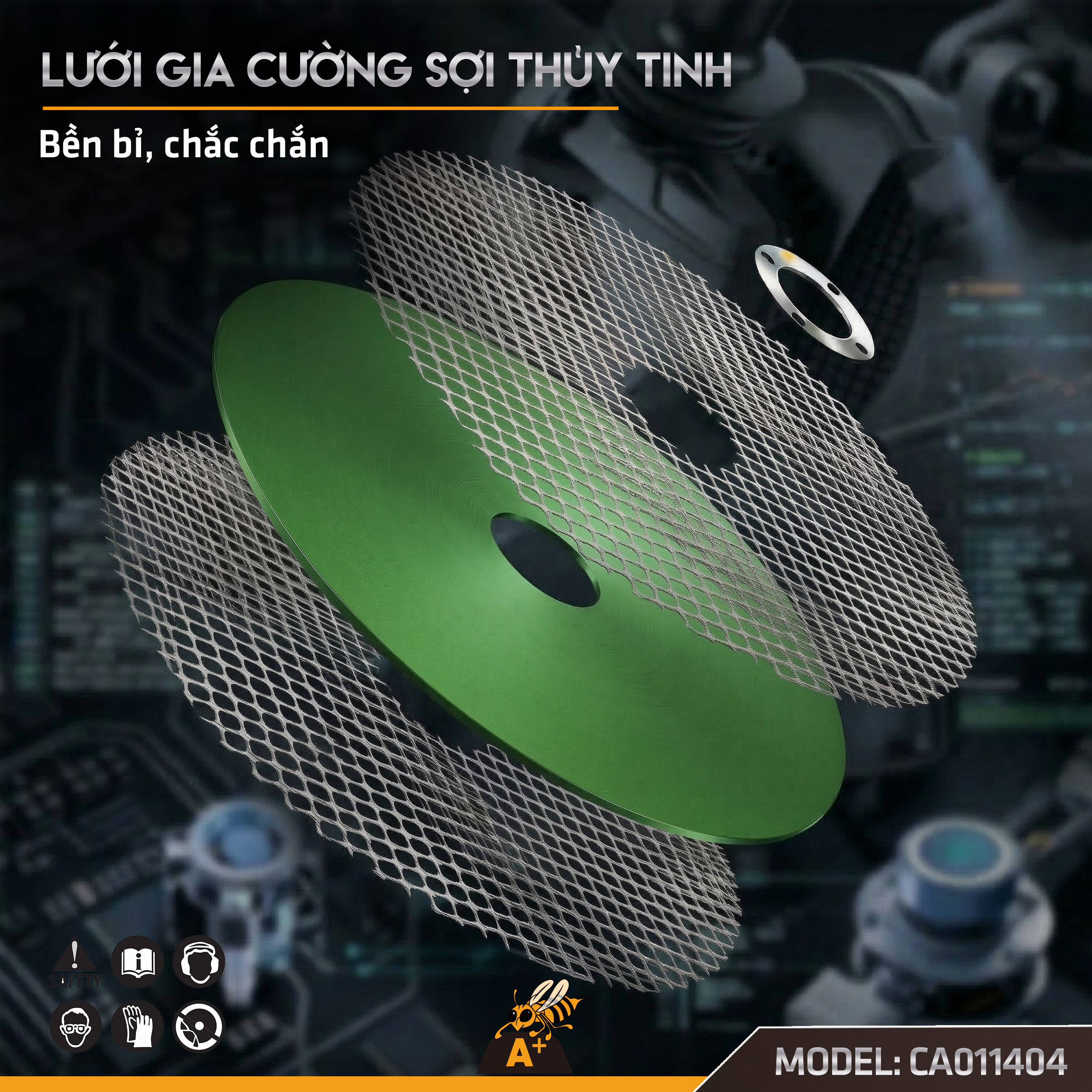 CA011404 - ĐÁ CẮT KIM LOẠI CẮT INOX COROLLA ISO 1071.2MM ( XANH) 5