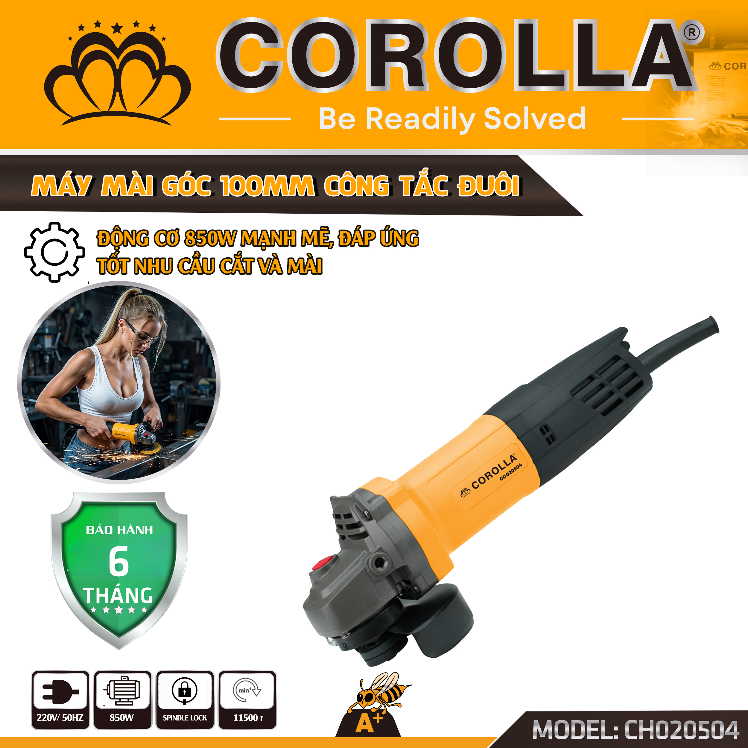 CH020504 - MÁY MÀI GÓC 100MM CÔNG TẮC đUÔI 1