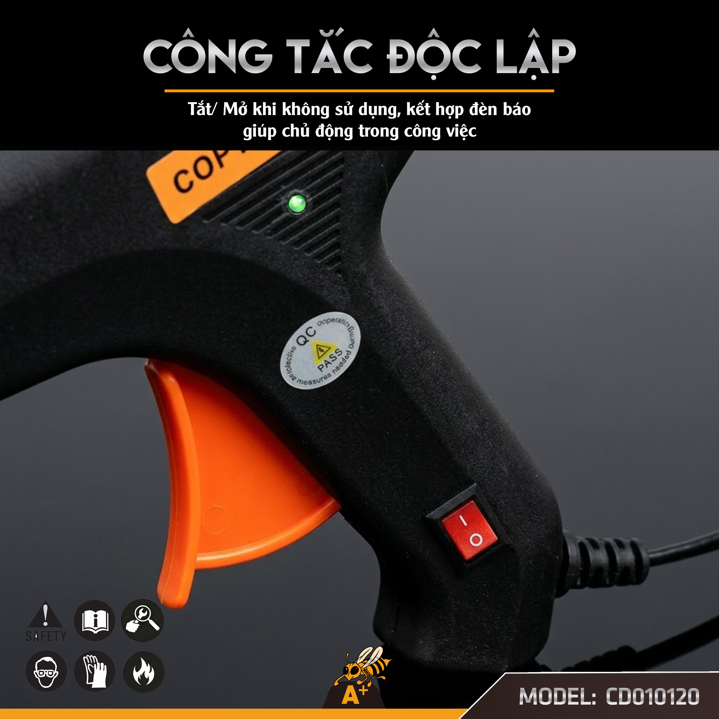 CD010120 - SÚNG BẮN KEO NẾN 20W 6