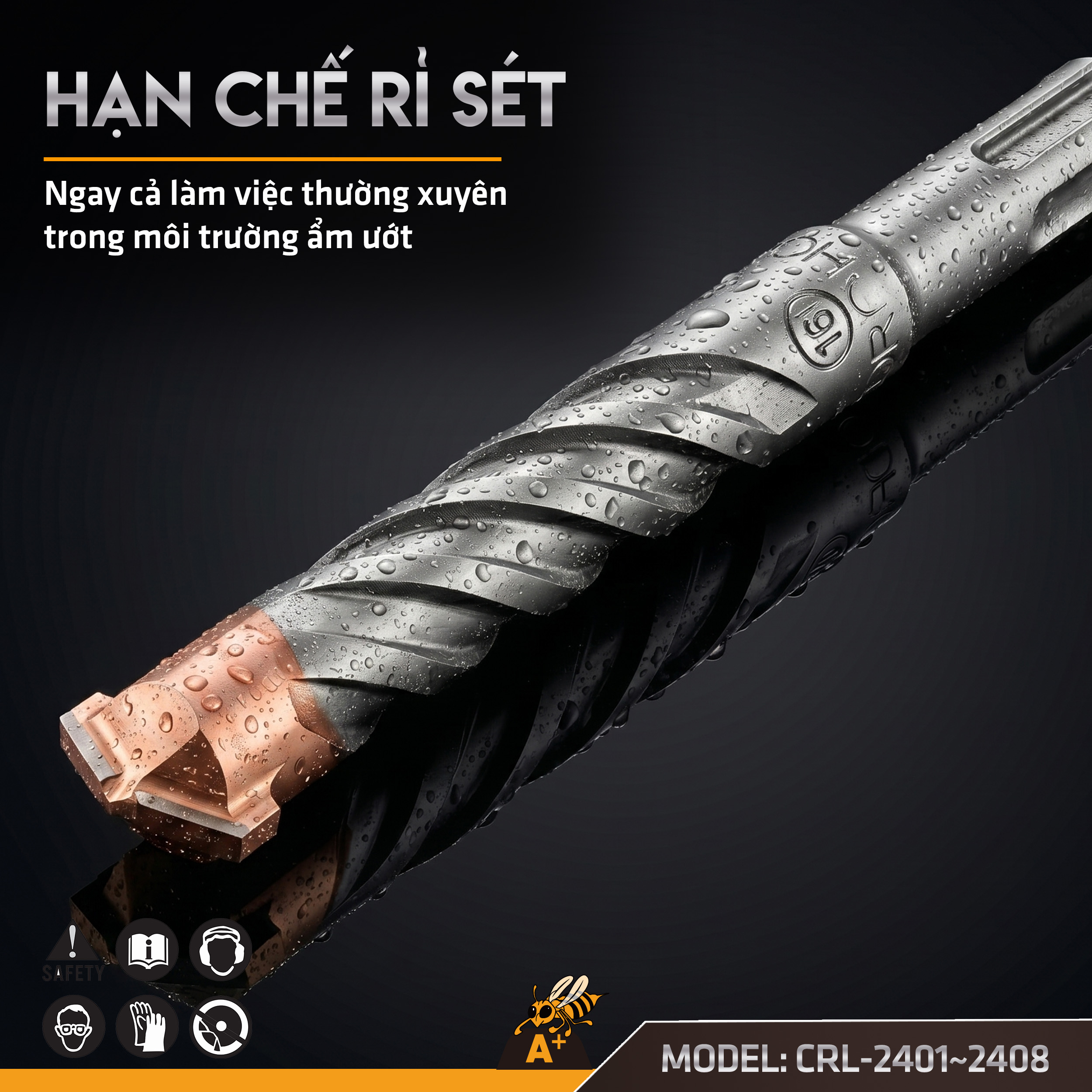 CRL-2401~2408 MŨI KHOAN BÊ TÔNG 2 CHẤU 350mm 9