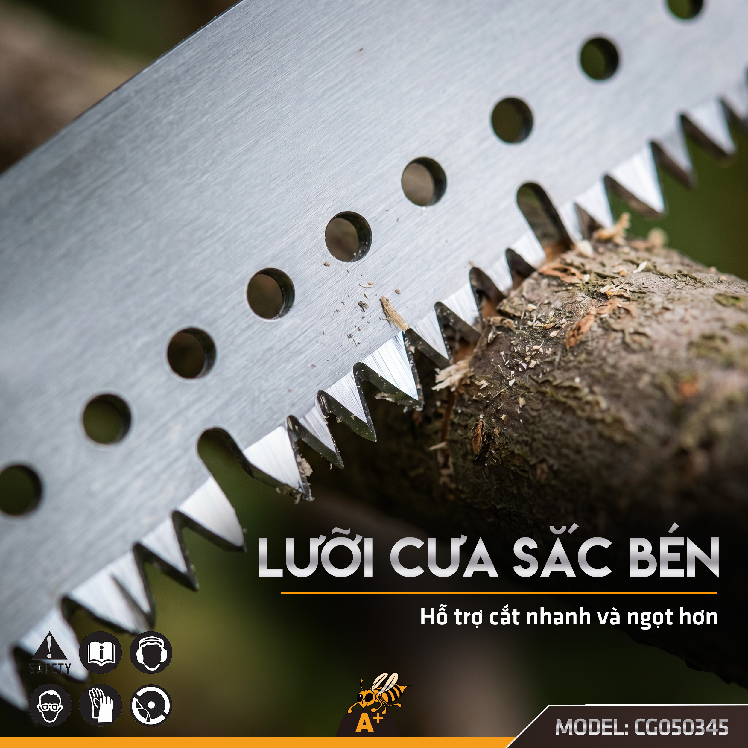 CG050345 - CƯA CẮT CÀNH CẦM TAY (CƯA CONG) 455MM 3