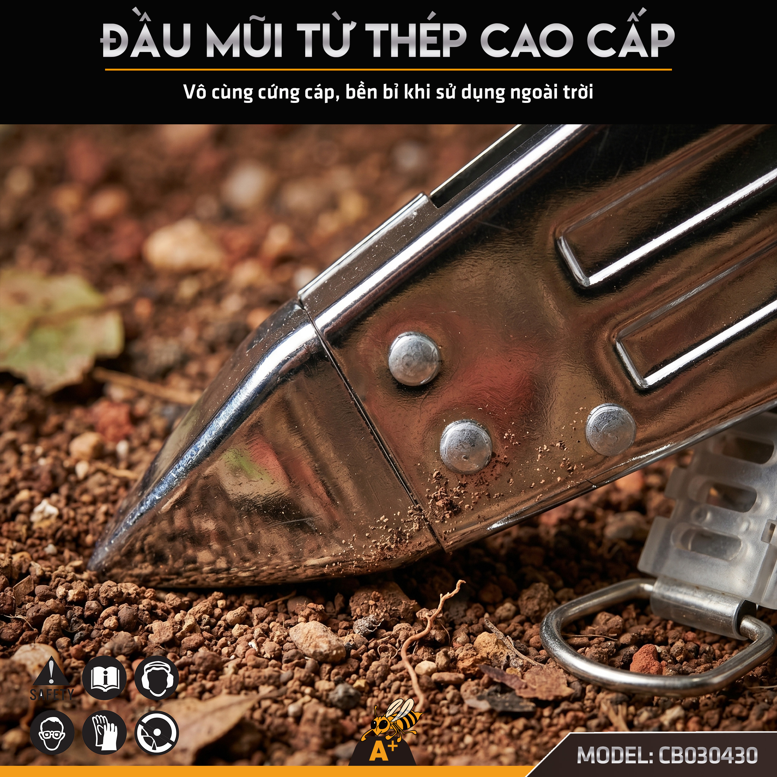 CB030430 THƯỚC CẮM ĐẤT INOX 30 MÉT 3