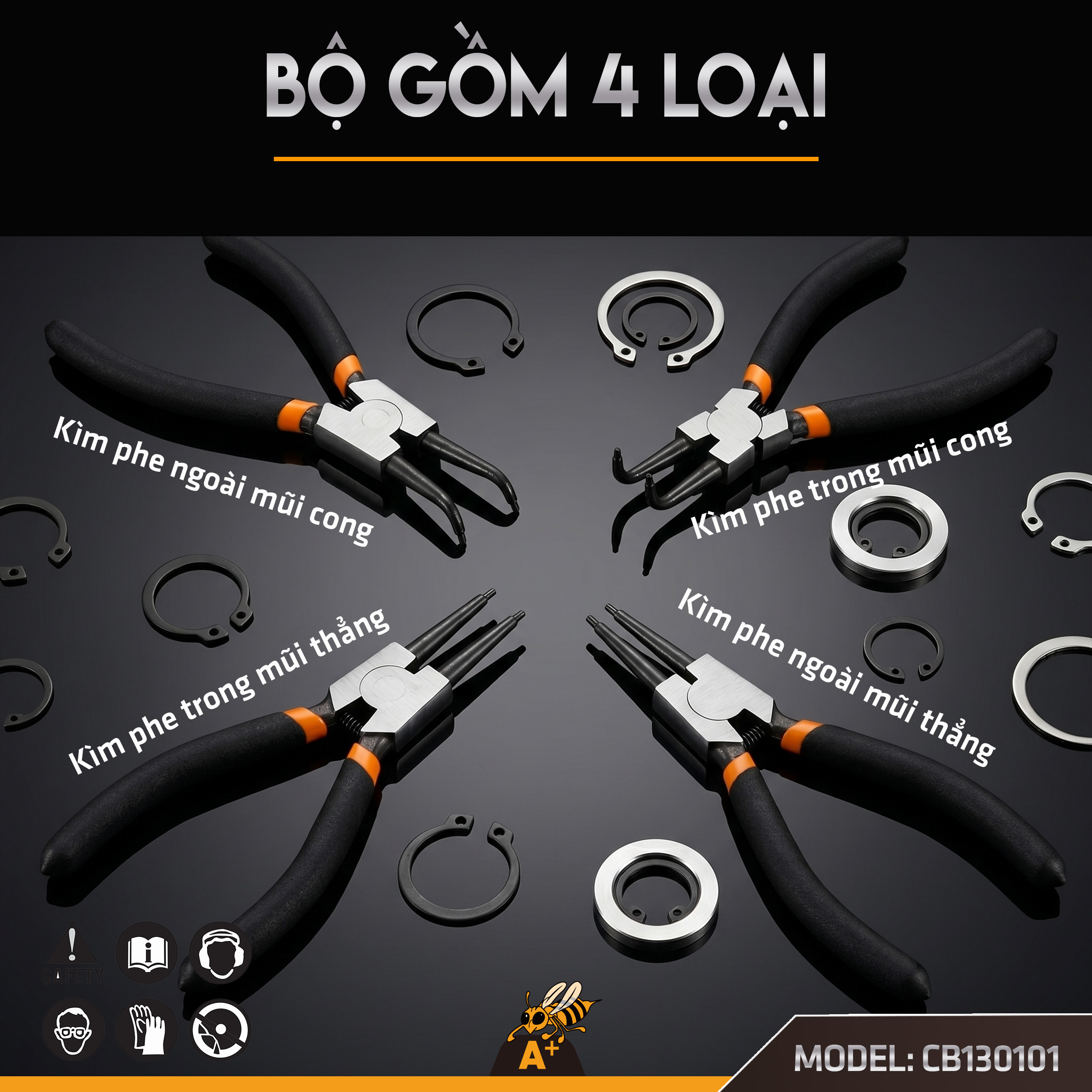 CB130101 - BỘ 4 KÌM MỞ PHE 2