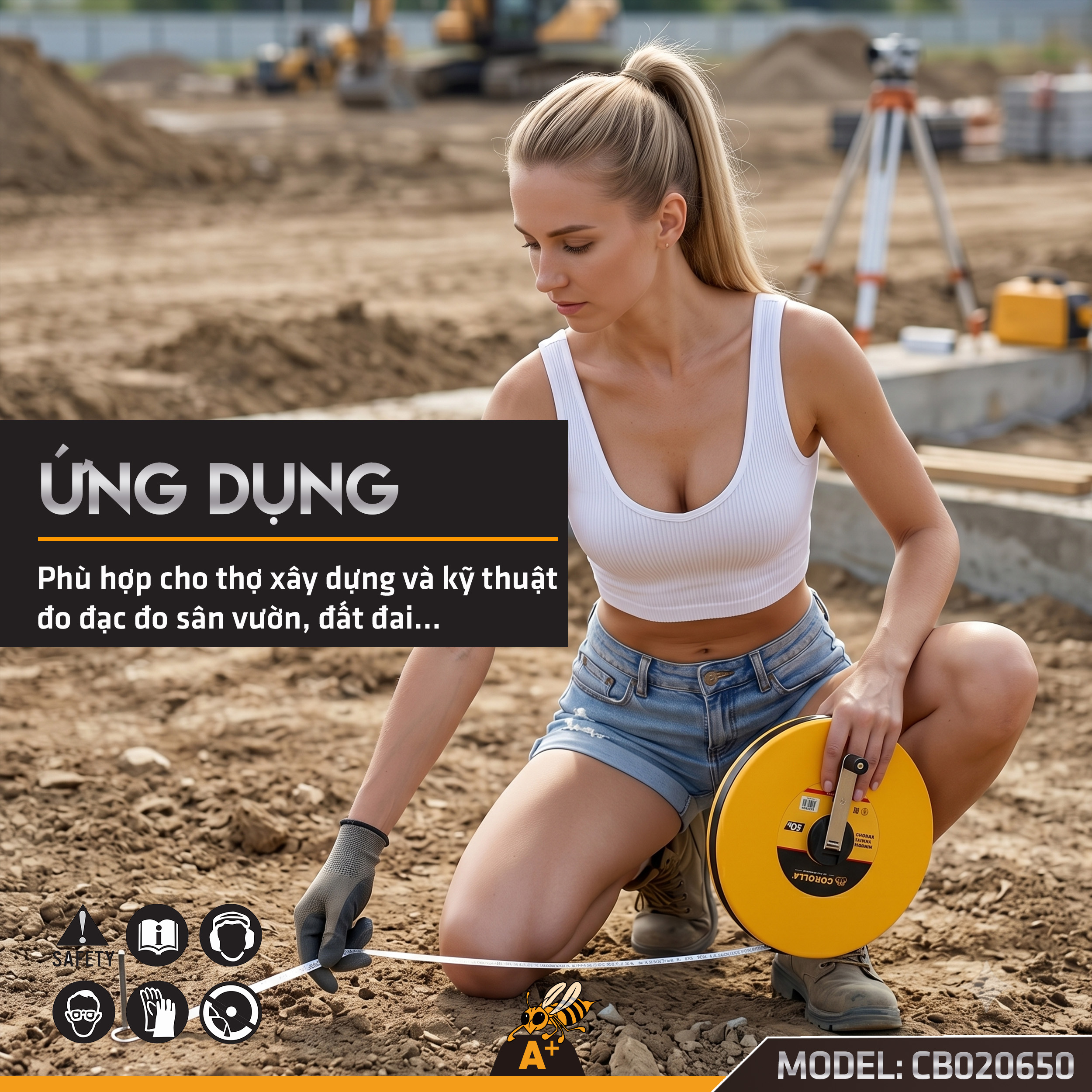 CB020650 THƯỚC DÂY TRÒN 50 MÉT 8
