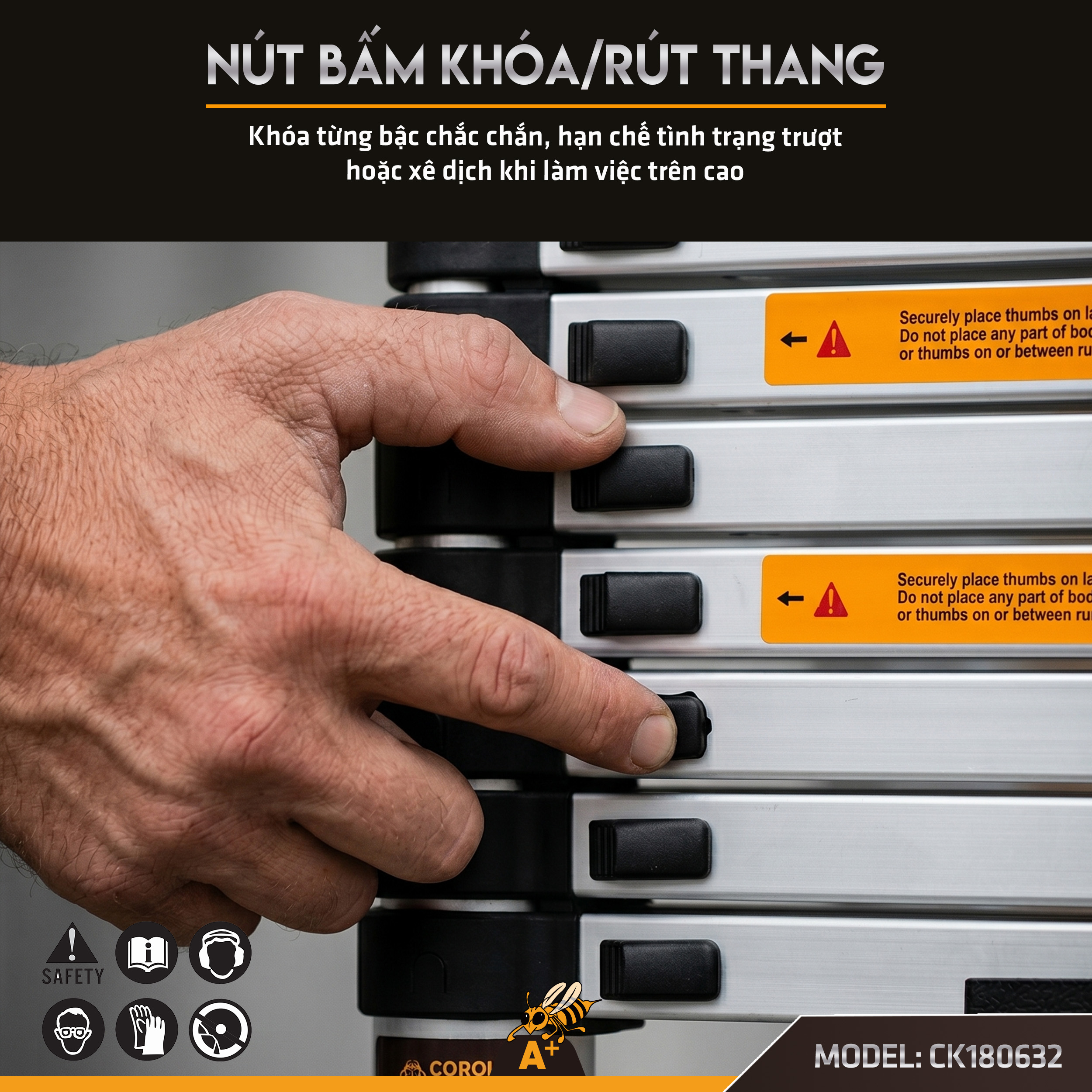 CK180632 thang rút đơn 3.2 mét 6