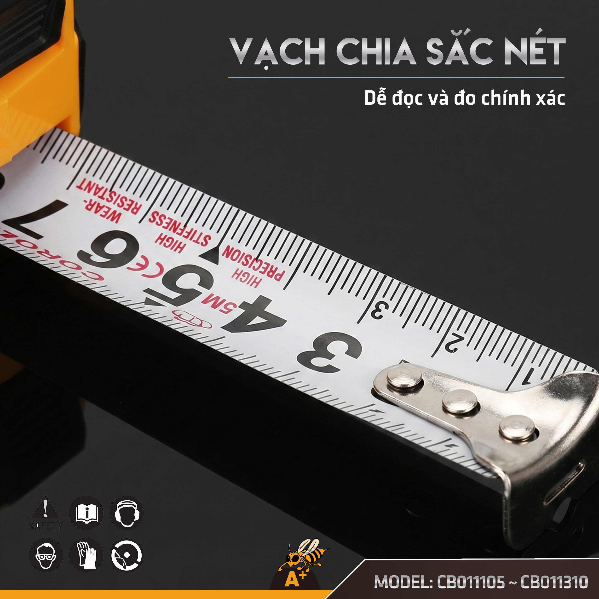 CB011105 ~ CB011310 thước chống vỡ 2 mặt 5m, 7,5m, 10m 3