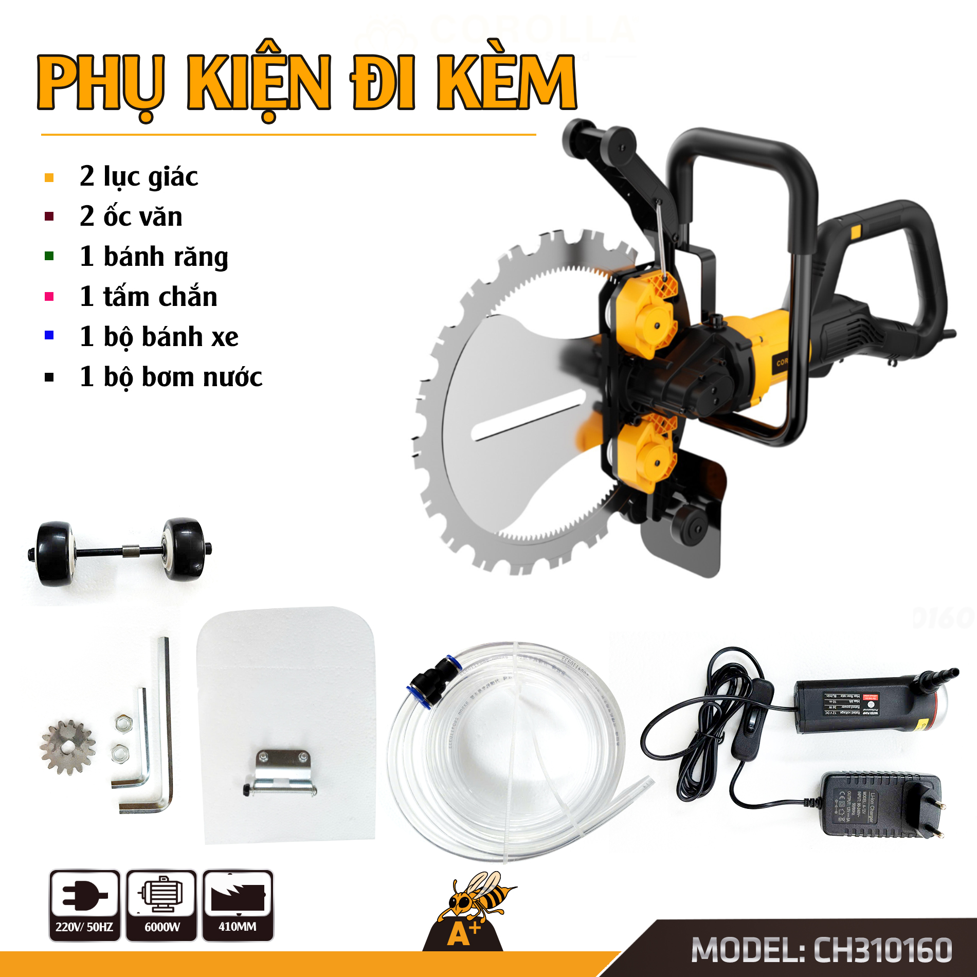 CH310160 - MÁY cắt tường 410mm - 6000W 10