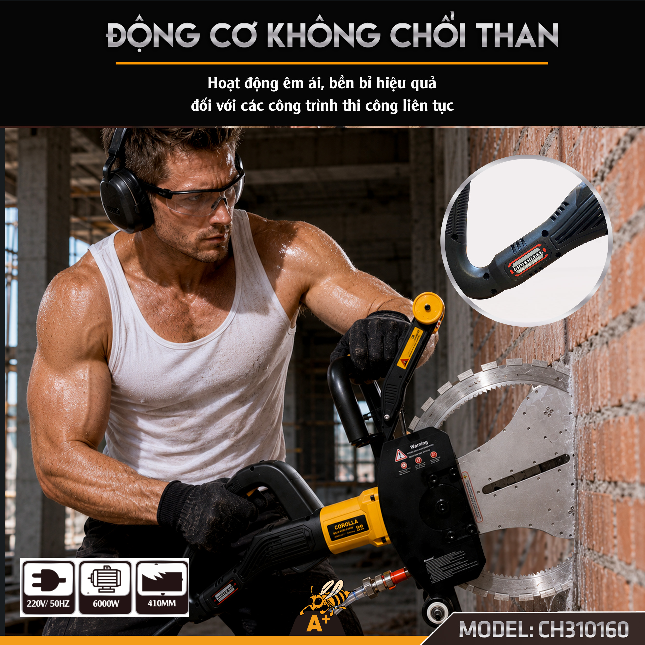 CH310160 - MÁY cắt tường 410mm - 6000W 8