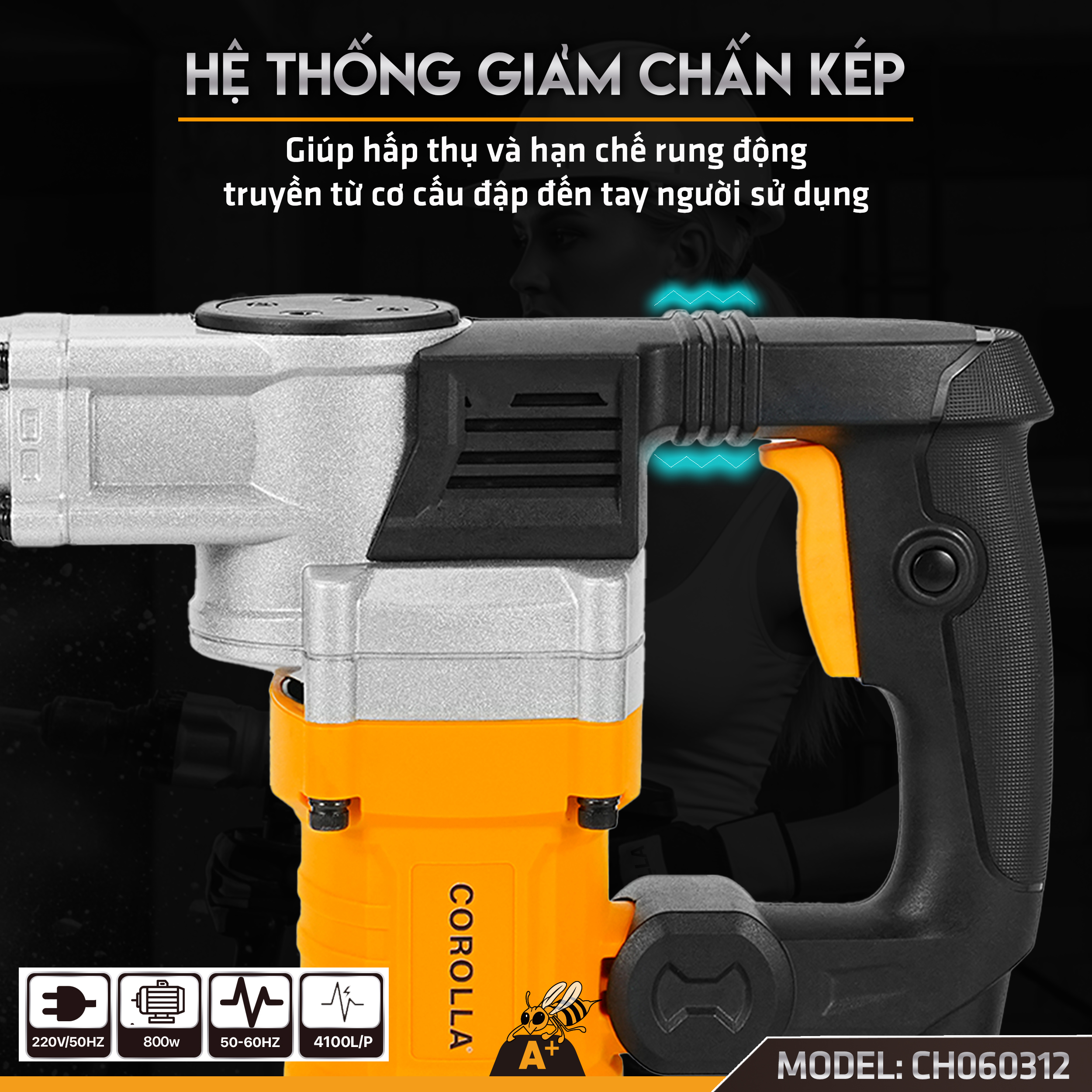 CH060312 - MÁY CHUYÊN ĐỤC 2200W 4