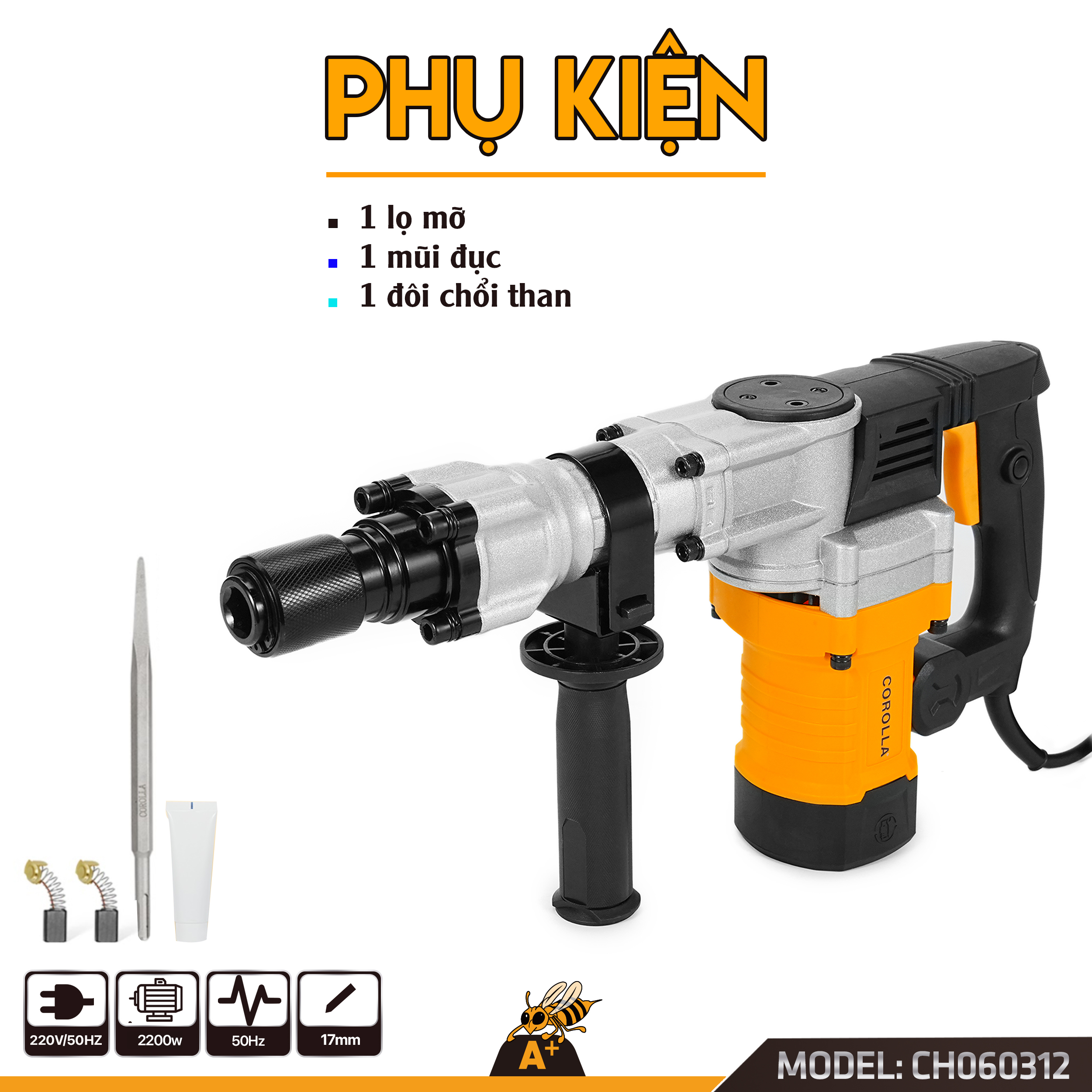 CH060312 - MÁY CHUYÊN ĐỤC 2200W 8