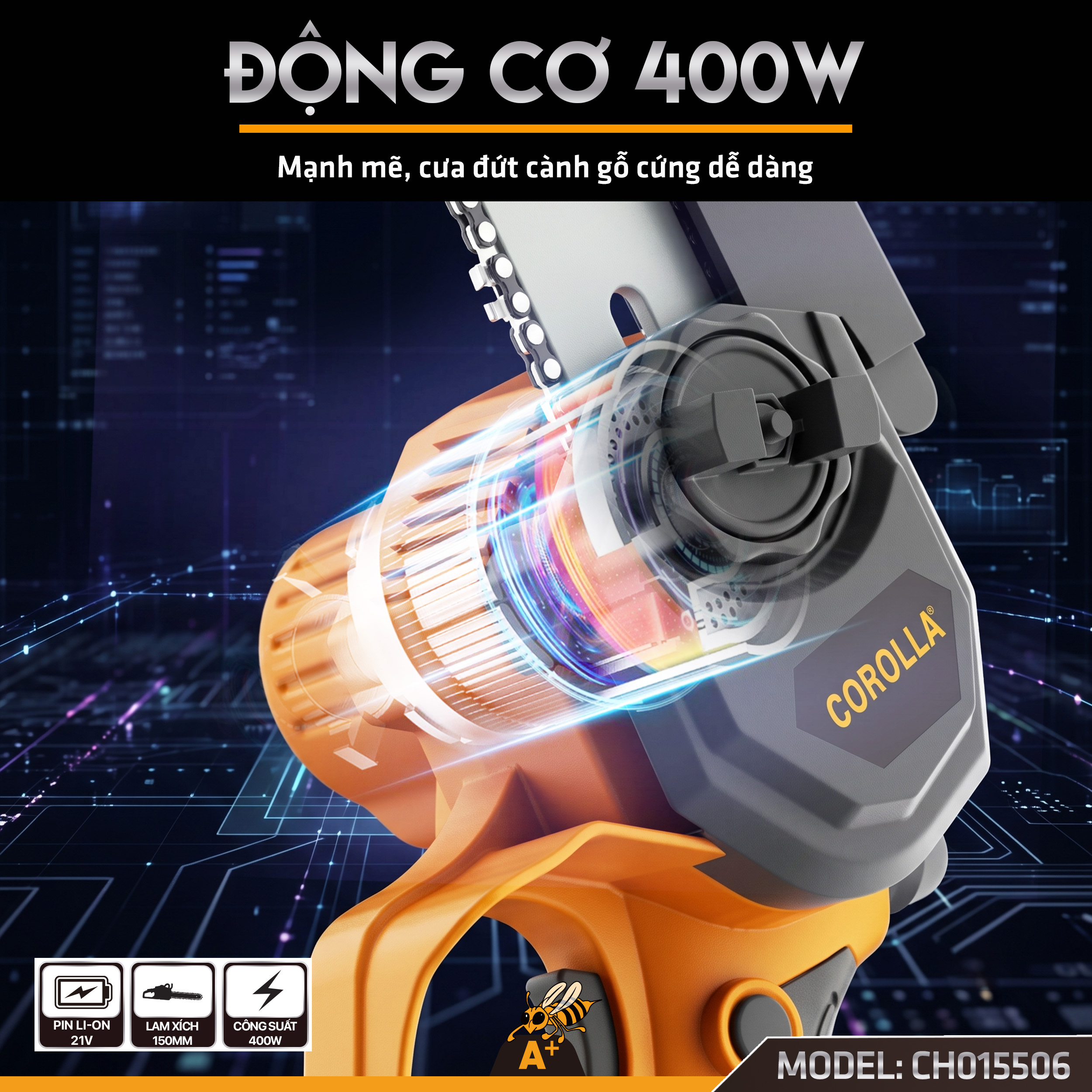 CH015506 - THÂN MÁY CƯA XÍCH CẦM TAY 6 INCH 3