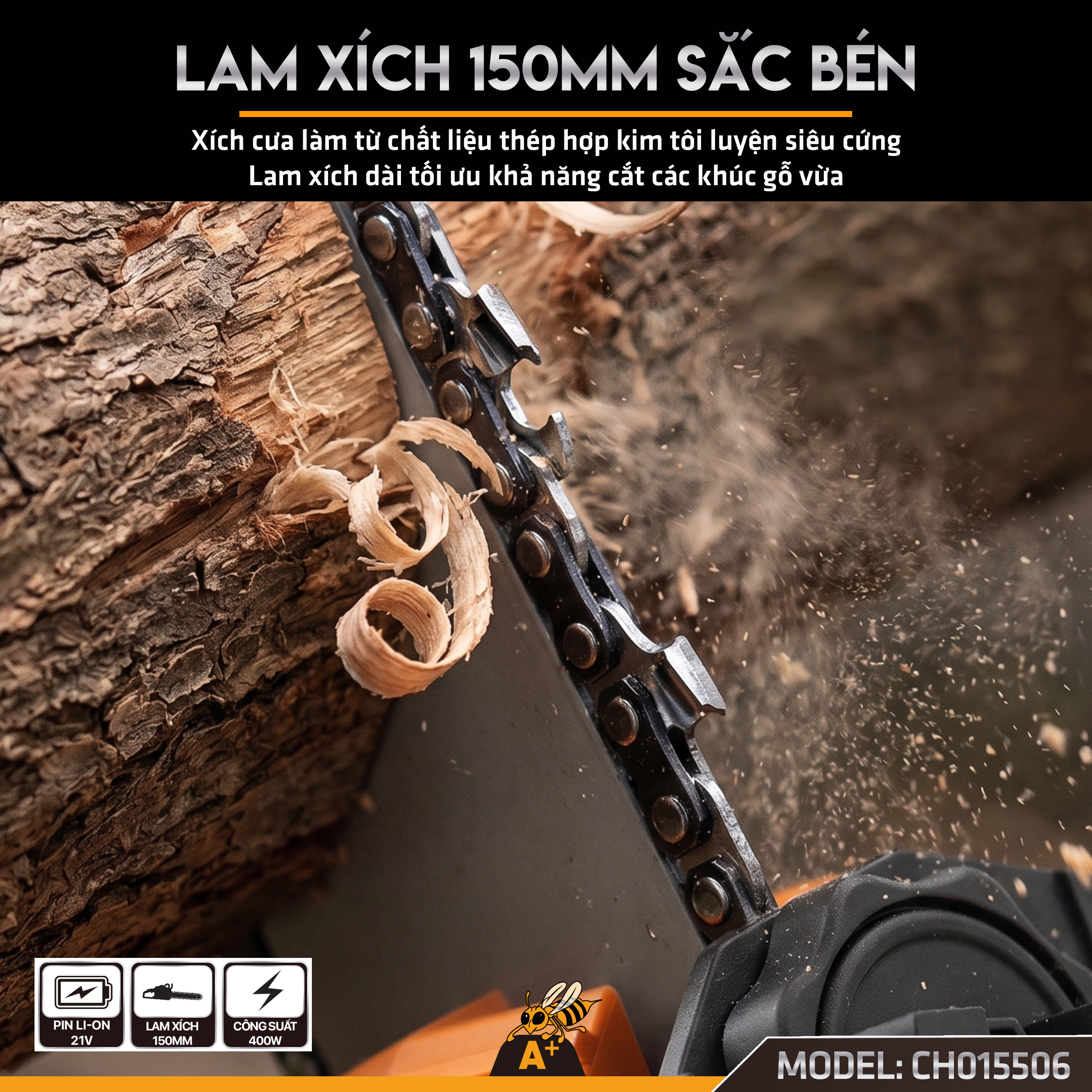 CH015506 - THÂN MÁY CƯA XÍCH CẦM TAY 6 INCH 7